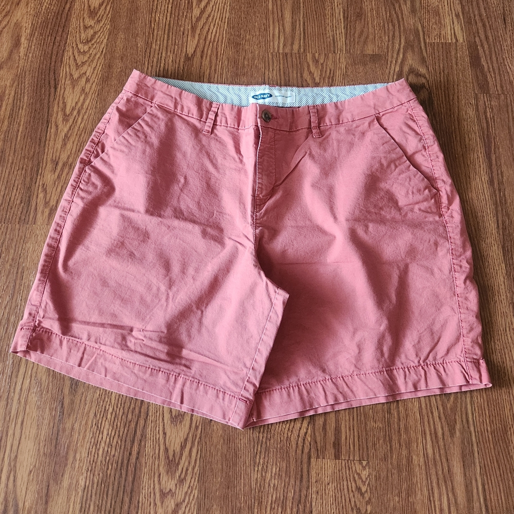 Old Navy Coral Bermuda Shorts Classic Cotton Blend